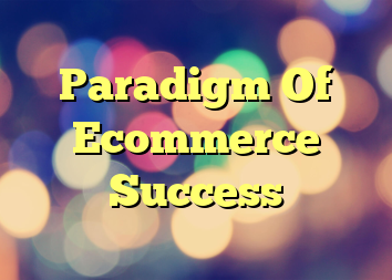 Paradigm Of Ecommerce Success